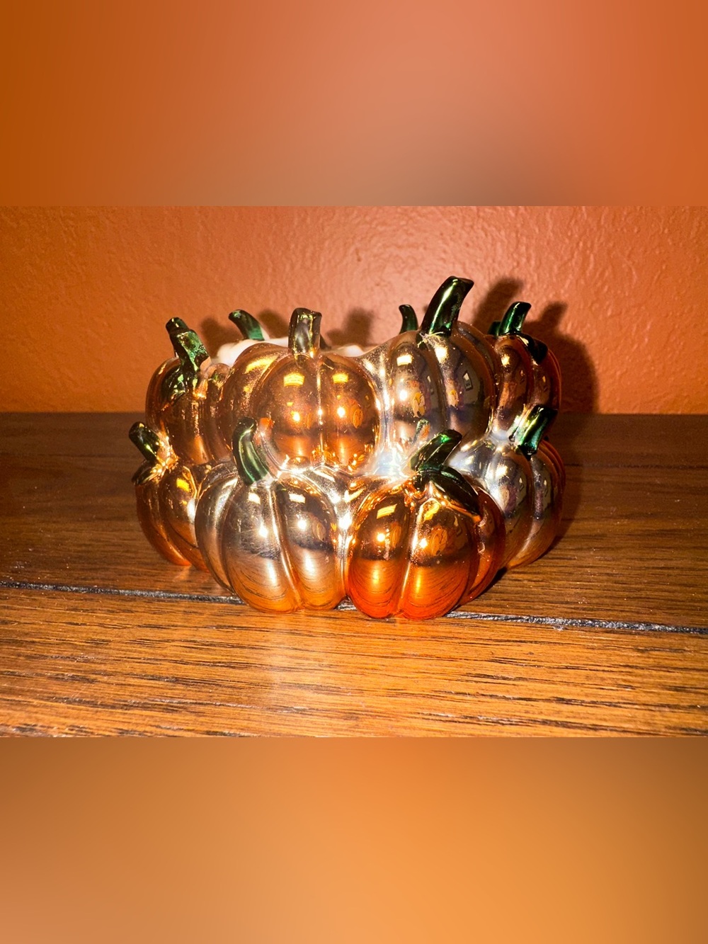BATH & BODY WORKS SOAP HOLDER FALL 2022 PUMPKIN PATCH METALLIC RESIN DIAMOND